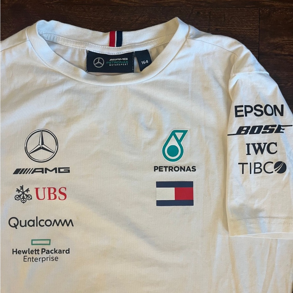 Mercedes AMG Petronas White T-Shirt Woman Sz S